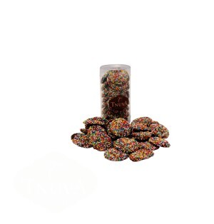 PASTILHAS CHOCOLATE CONFETE - TUBO 100G